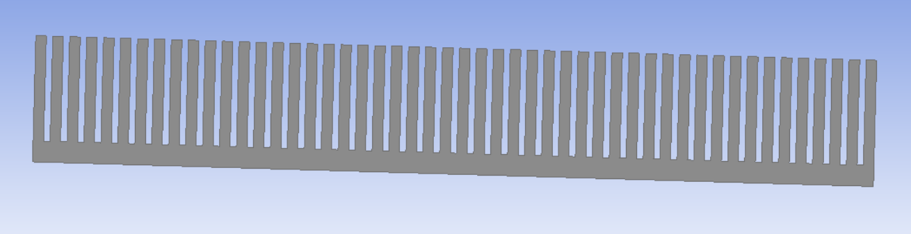 Parameterized heat-sink model in ANSYS DesignModeler