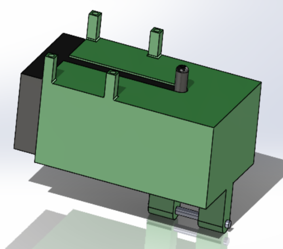Final SolidWorks design of the compact Ninebot electronics and LCD mount