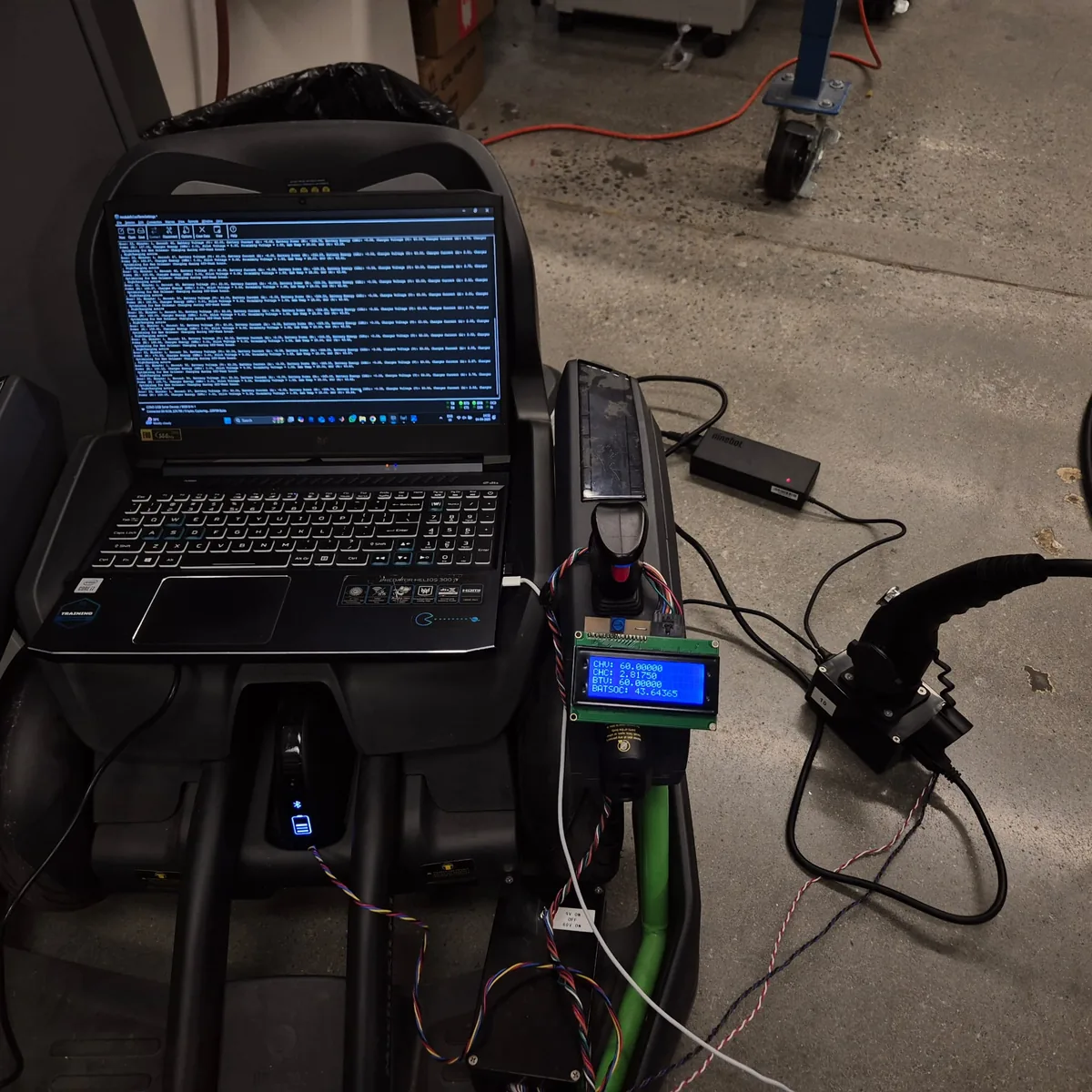 Instrumented Arduino-controlled Ninebot J1772 charging test