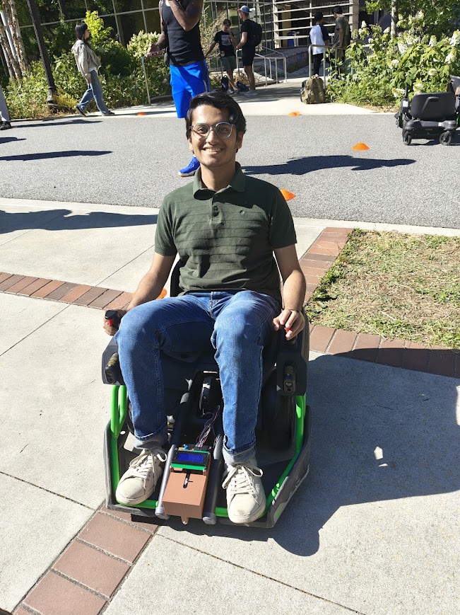 I drive the instrumented Ninebot during the outdoor energy-telemetry test