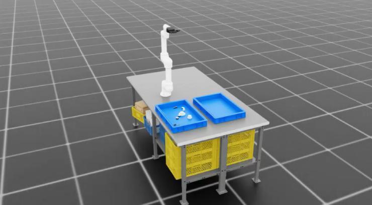 RB5 robotic arm with a Unitree Dex5 hand in NVIDIA Isaac Lab